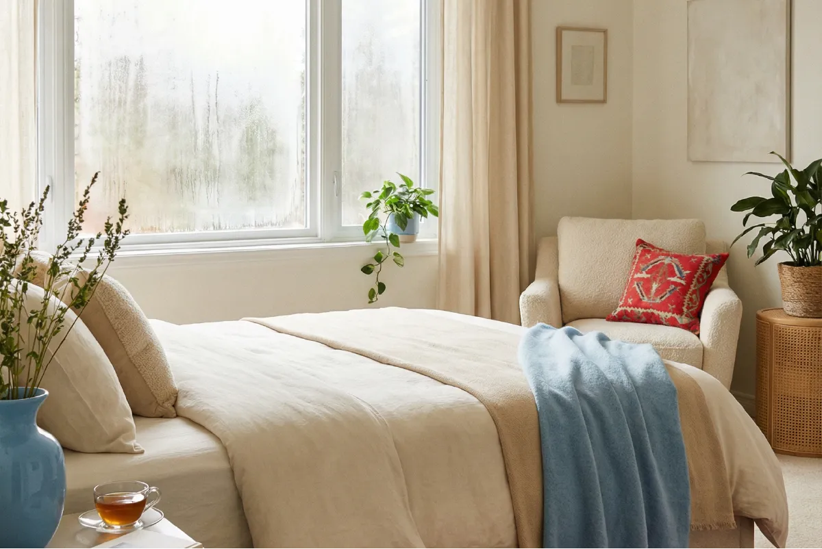 Salón con humedad por condensación